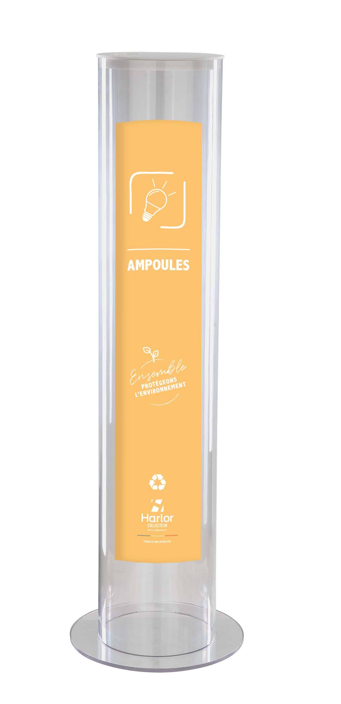 Harlor Collecteur - Collecteur d'ampoules usagées 30L HARLOR COLLECTEUR - POUBELLE POUR PRODUITS RECYCLABLES PILES BOUCHONS PORTABLE STYLOS AMPOULES PAIN