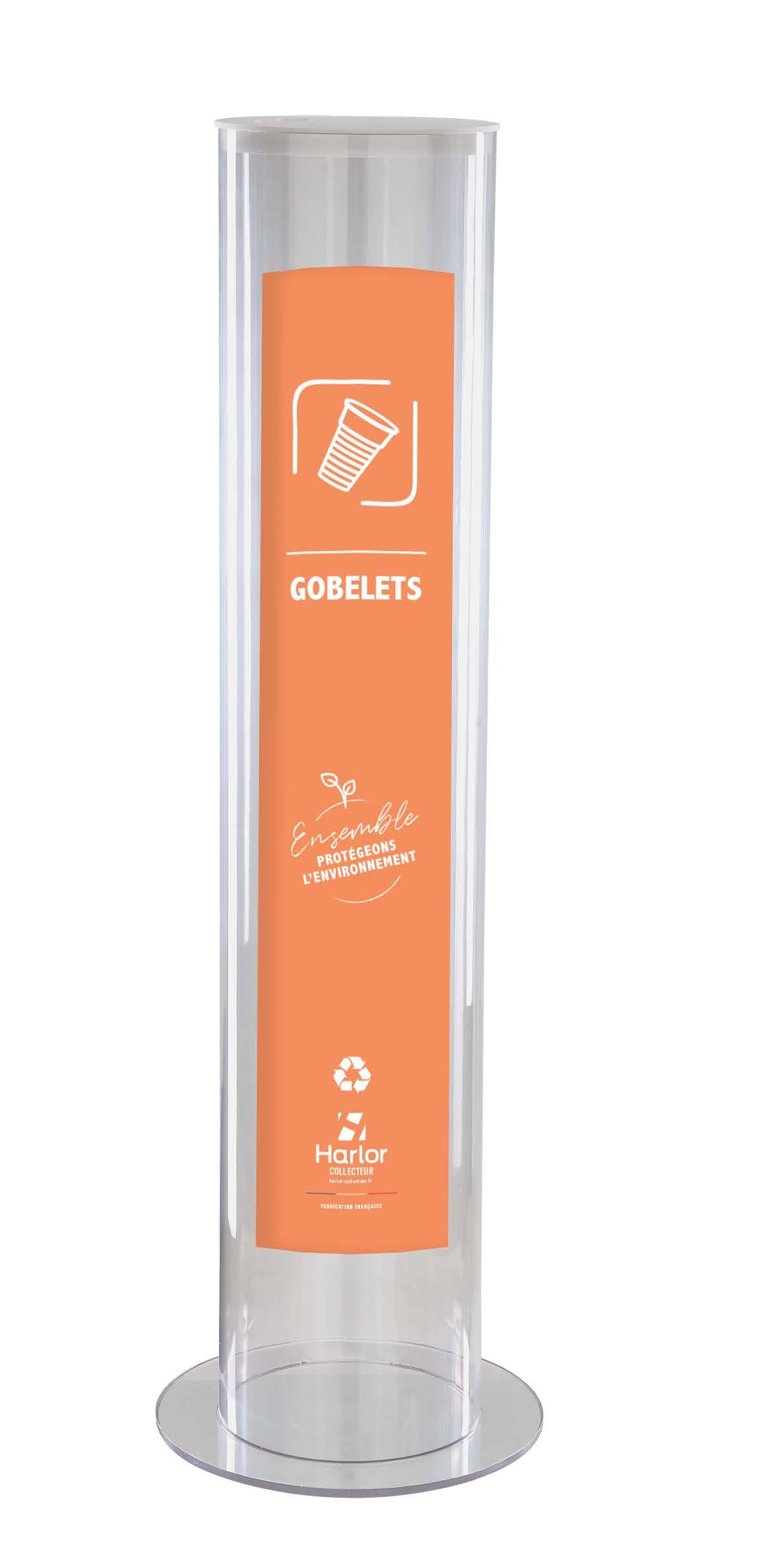 HARLOR COLLECTEUR - POUBELLE POUR PRODUITS RECYCLABLES PILES BOUCHONS PORTABLE STYLOS AMPOULES PAIN GOBELET