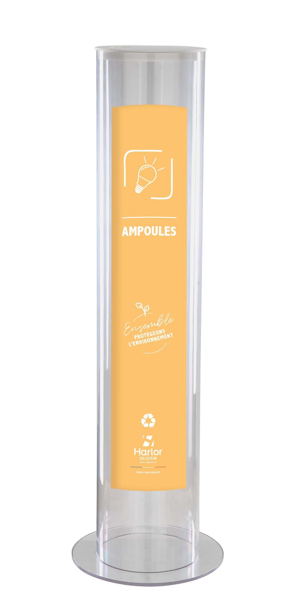Harlor Collecteur - Collecteur d'ampoules usagées 30L HARLOR COLLECTEUR - POUBELLE POUR PRODUITS RECYCLABLES PILES BOUCHONS PORTABLE STYLOS AMPOULES PAIN